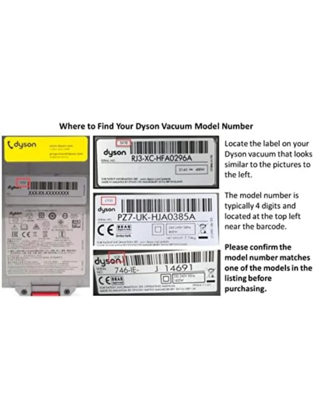 Genuine Charger for Dyson V10 & V11 Models - OEM Replacement Part, Fits Animal